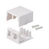 LOGICO Best 10 Pack Surface Mount Box 2 Port Double Hole Keystone Jack Cat5e/Cat6 White view 1