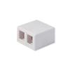 LOGICO Best 10 Pack Surface Mount Box 2 Port Double Hole Keystone Jack Cat5e/Cat6 White view 2