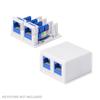 LOGICO Best 10 Pack Surface Mount Box 2 Port Double Hole Keystone Jack Cat5e/Cat6 White view 3