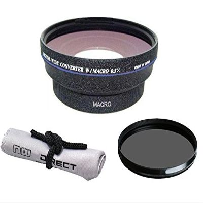 Canon EF-S 24mm f/2.8 STM HD (High Definition) 0.5X Wide Angle Lens with Macro + 67mm Circular Polarizing Filter + Nw Direct Micro Fiber Cleaning Cloth