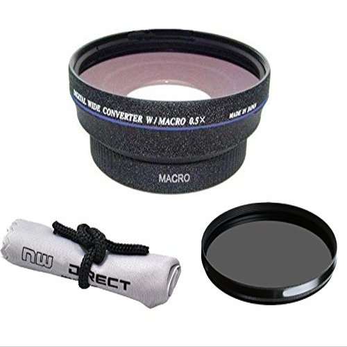 Canon EF-S 24mm f/2.8 STM HD (High Definition) 0.5X Wide Angle Lens with Macro + 67mm Circular Polarizing Filter + Nw Direct Micro Fiber Cleaning Cloth