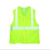 Mutual Industries 16375-6 3X High Visibility ANSI Class 2 Mesh Safety Vest with 2" Silver Reflective Tape, 3X-Large, Lime view 1