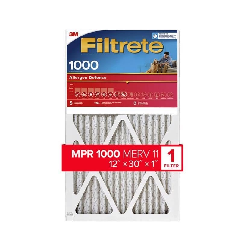 3M Filtrete MPR 1000, 12 X 30 X 1 Inch