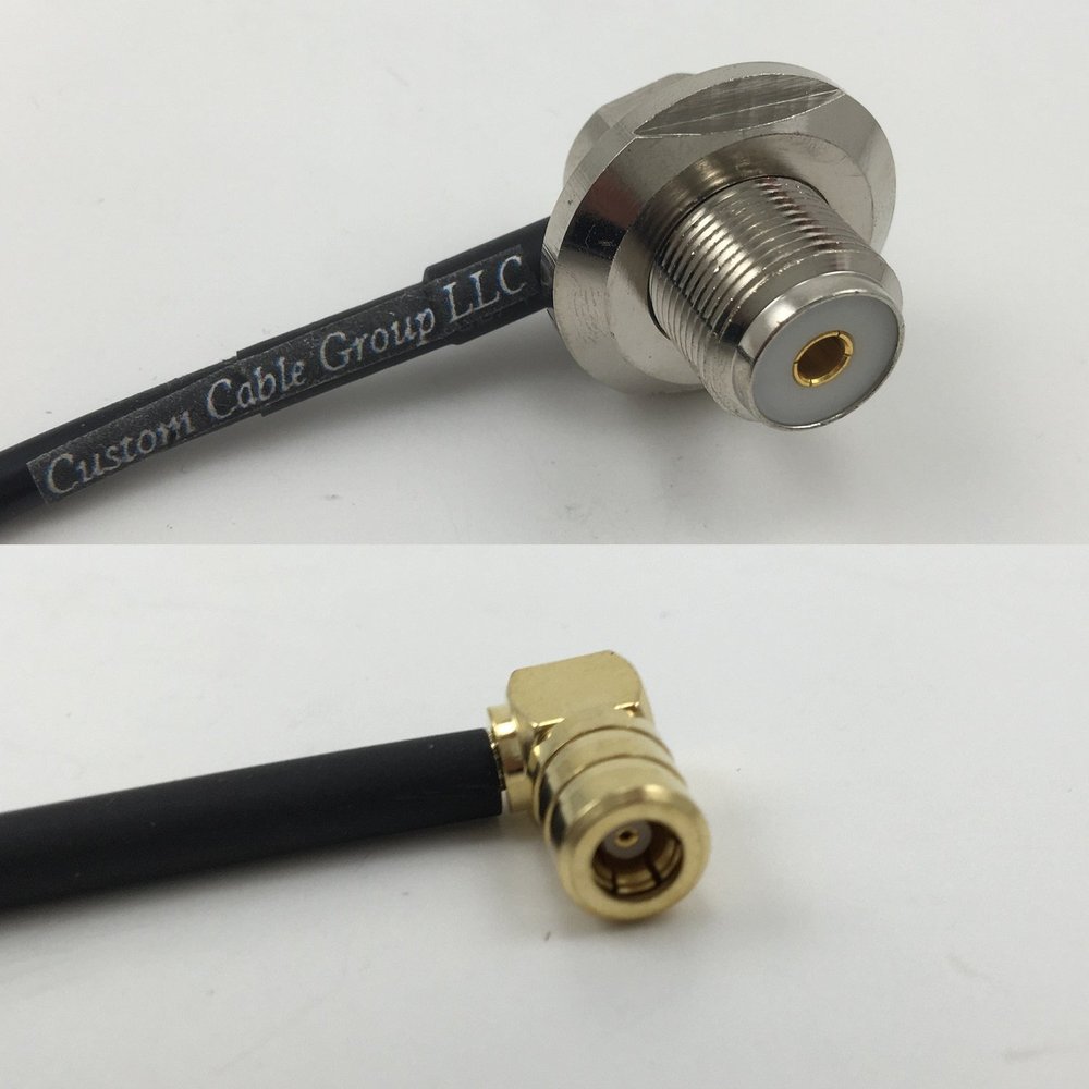 15cm RG316 UHF Female Angle Bulkhead to SMB FEMALE ANGLE Pigtail Jumper RF coaxial cable 50ohm 6inch Quick USA Shipping