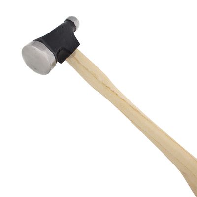 The Beadsmith Two-Sided Chasing Hammer - 10.5 Inches Wooden Handle, 2.75 Steel Head with a 13.5mm Ball Pein & 29mm Domed Face - Tool Used to Add Texture and Dimension to Metalwork