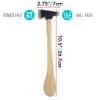 The Beadsmith Two-Sided Chasing Hammer - 10.5 Inches Wooden Handle, 2.75 Steel Head with a 13.5mm Ball Pein & 29mm Domed Face - Tool Used to Add Texture and Dimension to Metalwork view 4