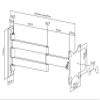 Black Full-Motion Tilt/Swivel Wall Mount Bracket for RCA LED24G45RQD 24" inch LED/DVD Combo HDTV TV/Television - Articulating/Tilting/Swiveling view 2