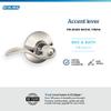 SCHLAGE Accent Lever Bed and Bath Lock in Polished Nickel - F40 ACC 618 view 3