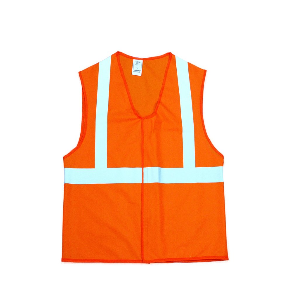 Mutual Industries High Visibility Polyester ANSI Class 2 Safety Vest with 2" Silver Reflective Tape, XX-Large, Orange
