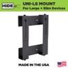 HIDEit Mounts Uni-LS Mount - Patented in 2015, Made in USA - Steel Adjustable Large and Slim Wall Mount. Hide Your Cable TV Box, Satellite Receivers, DVRs, Security NVRs and Other A/V Equipment view 2