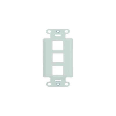 Legrand - OnQ 3 Port Decorator Outlet Strap, High-Quality, High-Impact, Flame-Retardant Plastic Wallplate, White, 10 Pack, WP3413WH10