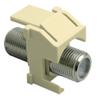 Legrand - OnQ F Keystone Connector, Recessed Keystone Coax Insert, Nickel-Plated 1GHz Keystone F-81 Coupler, Keystone Insert, Light Almond, 10 Count, WP3481LA10 view 2