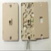 50/PK NC-630A 4C IV Wall Phone Jack 4C Mounting Plate w/Screw Terminals view 1