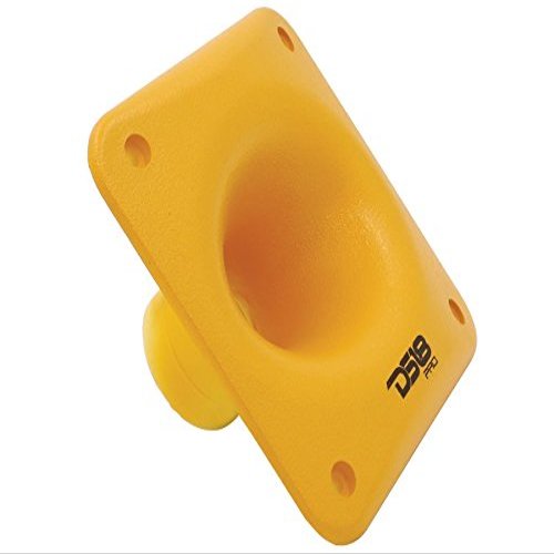 DS18 PRO-Hellip Orange Universal Elliptical Driver Tweeter Horn Body Easy Twist On/Off Installation, Set of 1 (Yellow)