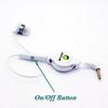 White Retractable In-Ear Mono Headset Wired Single Earbud Earphone with Microphone for Cricket Nokia Lumia 520, Cricket Nokia Lumia 630, Cricket Nokia Lumia 635, Cricket Samsung Galaxy Grand Prime, Cricket Samsung Galaxy S3 SCH-R530C view 4
