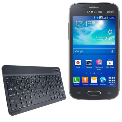 BoxWave Keyboard Compatible with Samsung Galaxy S II TV - SlimKeys Bluetooth Keyboard, Portable Thin with Chiclet-Style Keys - Jet Black