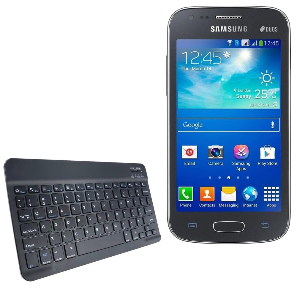 BoxWave Keyboard Compatible with Samsung Galaxy S II TV - SlimKeys Bluetooth Keyboard, Portable Thin with Chiclet-Style Keys - Jet Black