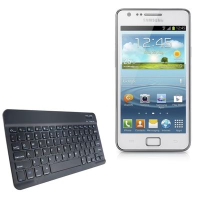BoxWave Keyboard Compatible with Samsung I9105 Galaxy S II Plus - SlimKeys Bluetooth Keyboard, Portable Thin with Chiclet-Style Keys - Jet Black