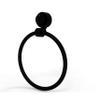 Allied Brass 416D-BKM Venus Collection Towel Ring with Dotted Accent, Matte Black view 1