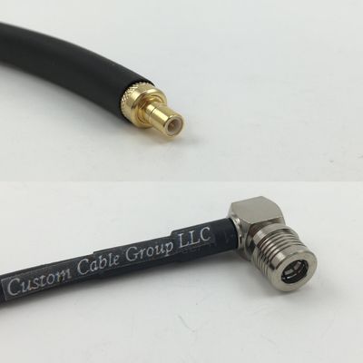 1 foot RG400 Low Loss SMB MALE to QMA MALE ANGLE Pigtail Jumper RF coaxial cable 50ohm Quick USA Shipping