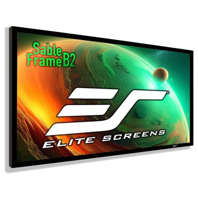 Elite Screens 100" Fixed Frame Projector Screen 16:9, 4K/8K UHD CineWhite UHD-B, ISF Certified, UST/Short/Standard Compatible, SB100WH2