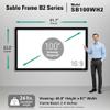Elite Screens 100" Fixed Frame Projector Screen 16:9, 4K/8K UHD CineWhite UHD-B, ISF Certified, UST/Short/Standard Compatible, SB100WH2 view 3