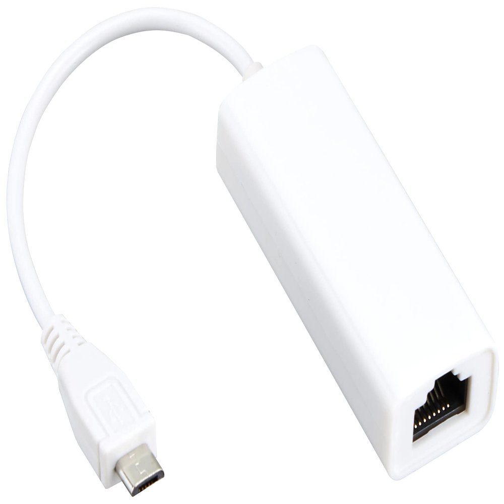 GroovyMobile TM-microUSBLAN-RT Micro USB to Wired LAN Adapter, Supports 100 baseT, RJ45 (Female) to USB microB (Male)