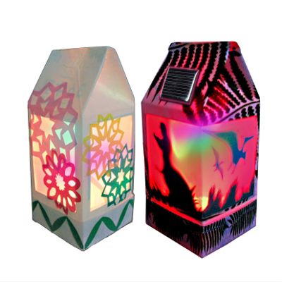 Erekitto milk cartons solar lantern (full color) JS-6114F by Ikeijapan