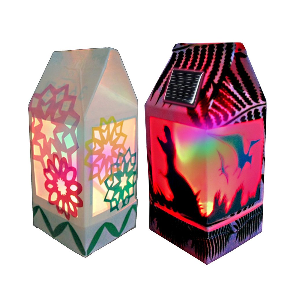 Erekitto milk cartons solar lantern (full color) JS-6114F by Ikeijapan