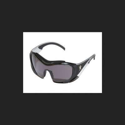 Crews MCR Safety Hellion Anti-Fog Safety Glasses Gray Lens Black Frame 1 pc.