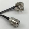 1 foot RG58 UHF Female Angle Bulkhead to SO239 UHF Female Pigtail Jumper RF coaxial cable 50ohm Quick USA Shipping view 1