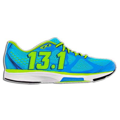 13.1 Running Shoe Run Vinyl Sticker Graphic Blue/Green Half Marathon Runners Car Decal