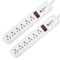 (3 Pack Value Bundle) IVR71653 Surge Protector, 6 Outlets, 4ft Cord, 1080 Joules