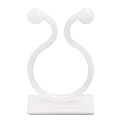 Baomain Self-Adhesive Cable Clips, 20mm Wire Management Cable Organizer for Desk, Plant Vine Clips for Wall Climbing Plants, Cable Clamp Holder for Indoor Outdoor Decoration,White, 100-Pack