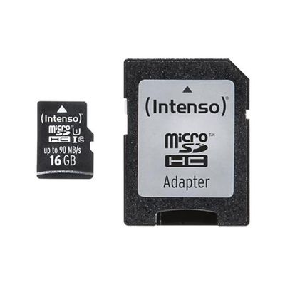 Intenso 3433470 16GB Class 10 MicroSDHC Memory Card + Adapter
