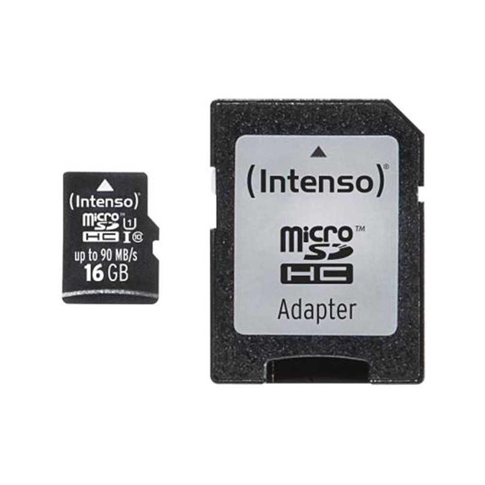 Intenso 3433470 16GB Class 10 MicroSDHC Memory Card + Adapter