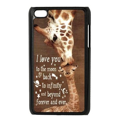 LeonardCustom Hard Slim Cover Case for iPod Touch 4 (4th Generation), Cute Giraffe LCP4U51