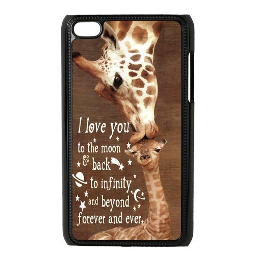 LeonardCustom Hard Slim Cover Case for iPod Touch 4 (4th Generation), Cute Giraffe LCP4U51