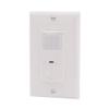 Tork NSI WOS-MN2R Wall Switch Occupancy Sensor, PIR, 2-Relay, 120/277V, White view 1