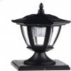 2-Pack BLACK Solar Hexagon Post Cap Lights with WHITE LEDS for 4X4 Wood Fence Post -GREEN NATURAL SOLAR view 1