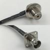 1 foot RG142 UHF Female Angle Bulkhead to BNC Flange Female Pigtail Jumper RF coaxial cable 50ohm Quick USA Shipping view 1