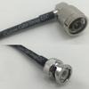 1 Foot RG142 N Male Angle to BNC Male Pigtail Jumper RF coaxial Cable 50ohm Quick USA Shipping view 1