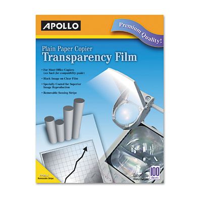 APOPP201C - Plain Paper B/W Laser Transparency Film w/Handling Strip