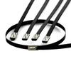 Auto Dynasty 5-Pieces 12 Inches 300mm Long Stainless Steel Wrap/Cable Zip Tie (Black) view 1
