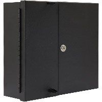 Gruber Fiber Enclosure, WM, 10.8"x12"x4", 2 Door, 4 Panel, BLK