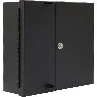 Gruber Fiber Enclosure, WM, 10.8"x12"x4", 2 Door, 4 Panel, BLK