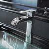 VIGO Niko Waterfall Single-Handle Single-Hole Mount Vessel Bathroom Sink Faucet, 11-Inch, Chrome, Modern Design, Solid Brass, 1.2 GPM WaterSense & Ceramic Disc Valve - VG03024CH view 2