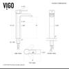 VIGO Niko Waterfall Single-Handle Single-Hole Mount Vessel Bathroom Sink Faucet, 11-Inch, Chrome, Modern Design, Solid Brass, 1.2 GPM WaterSense & Ceramic Disc Valve - VG03024CH view 3