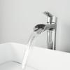 VIGO Niko Waterfall Single-Handle Single-Hole Mount Vessel Bathroom Sink Faucet, 11-Inch, Chrome, Modern Design, Solid Brass, 1.2 GPM WaterSense & Ceramic Disc Valve - VG03024CH view 4