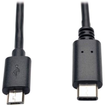 TRIPP LITE USB 2.0 Hi-Speed Cable Micro-B Male to USB Type-C Male 6' (U040-006-MICRO)